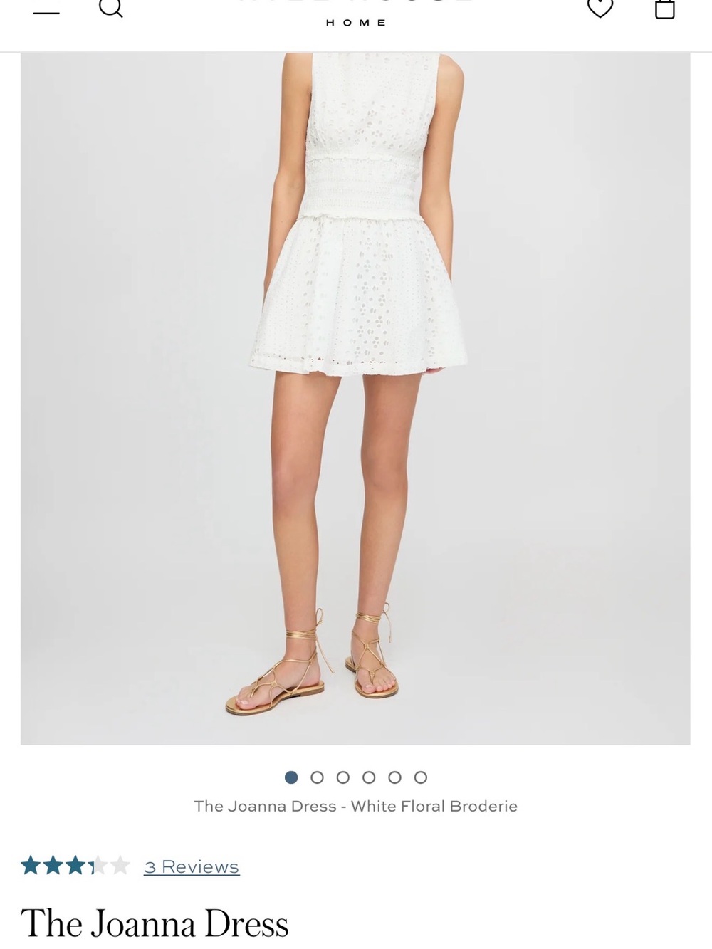 Hill house white mini dress